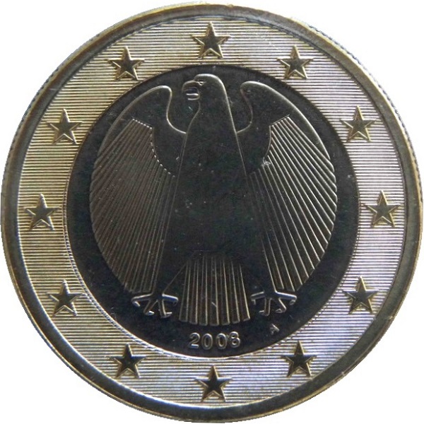 Германия 1 Евро (2008) "A" KM#