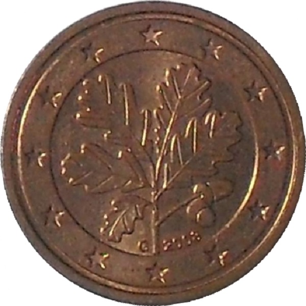 Germany 1 Euro cent (2008) "G" KM#