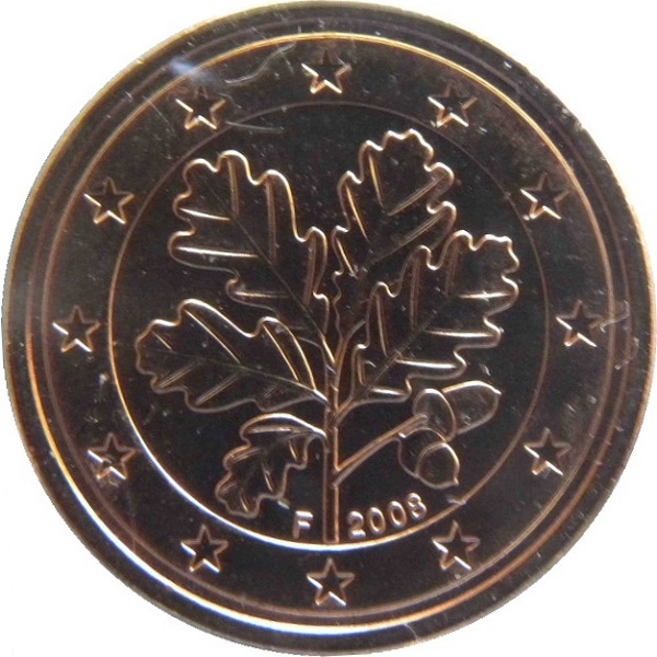 Germany 2 Euro cent (2008) "F" KM#