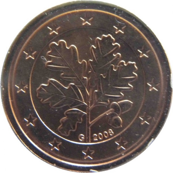 Germany 2 Euro cent (2008) "G" KM#