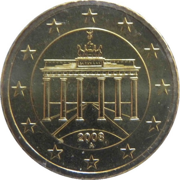 Германия 50 Евро цент (2008) "A" KM#