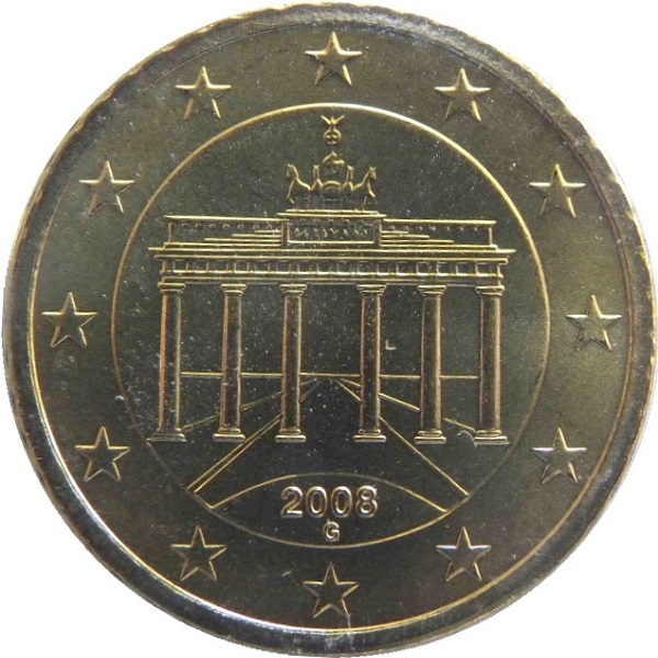 Germany 50 Euro cent (2008) "G" KM#