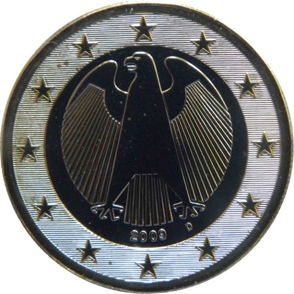 Германия 1 Евро (2009) "D" KM#