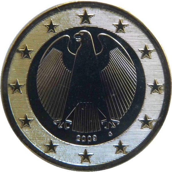 Германия 1 Евро (2009) "G" KM#
