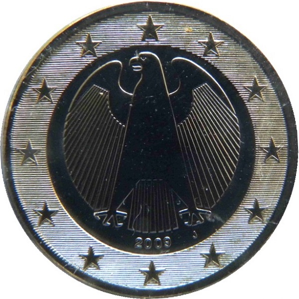 Германия 1 Евро (2009) "J" KM#