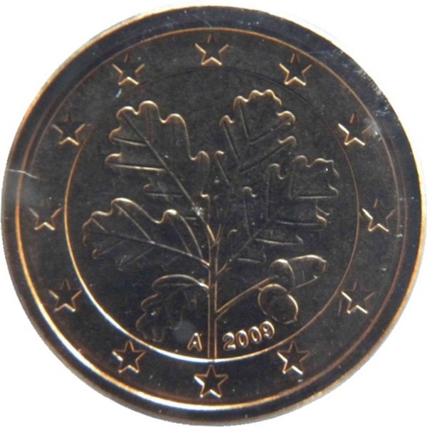 Германия 1 Евро цент (2009) "A" KM#