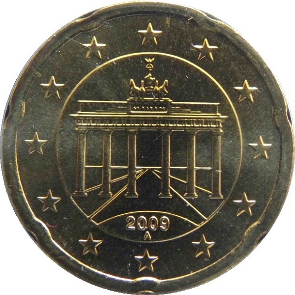 Германия 20 Евро цент (2009) "A" KM#