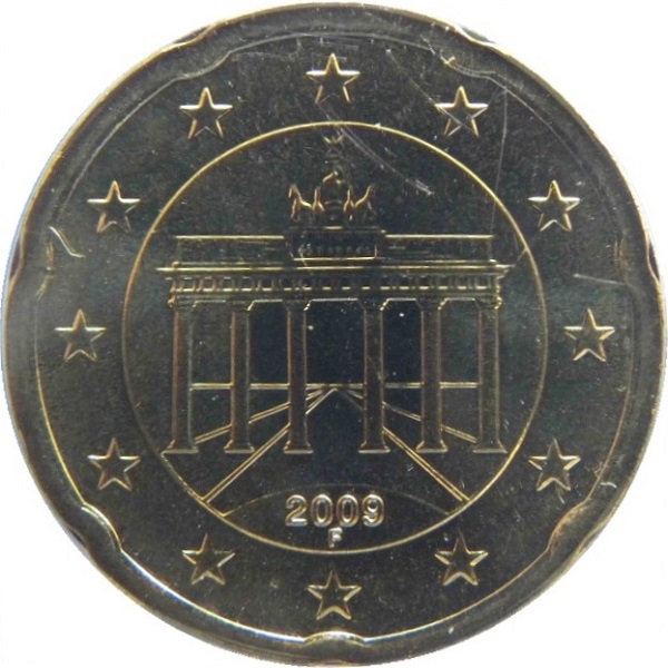 Германия 20 Евро цент (2009) "F" KM#