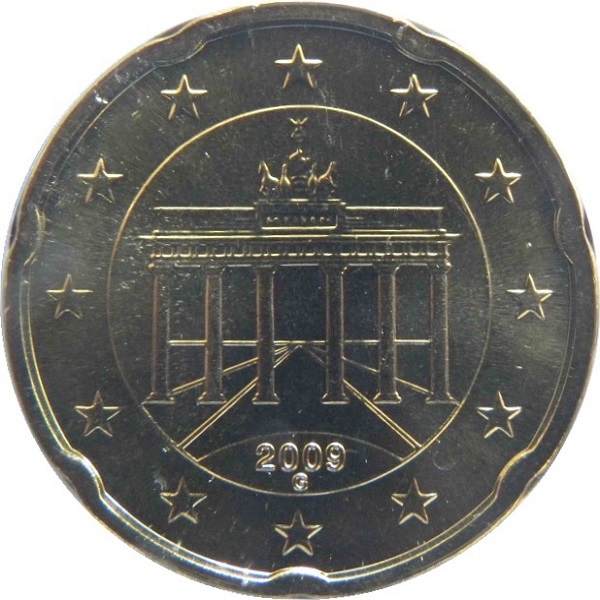 Германия 20 Евро цент (2009) "G" KM#