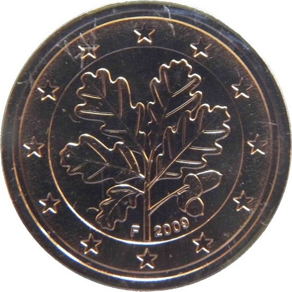 Германия 2 Евро цент (2009) "F" KM#