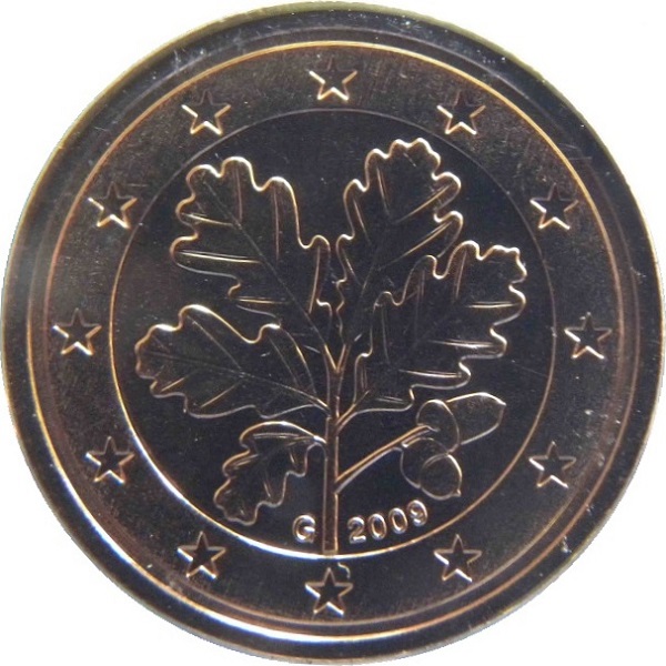 Германия 2 Евро цент (2009) "G" KM#