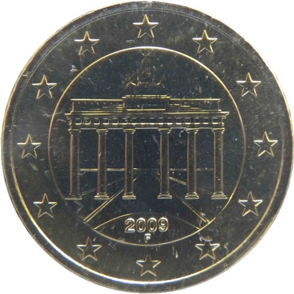 Германия 50 Евро цент (2009) "F" KM#