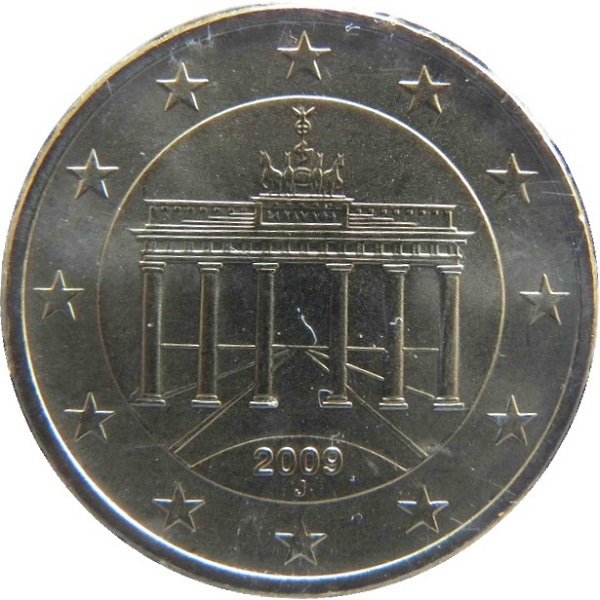 Германия 50 Евро цент (2009) "J" KM#