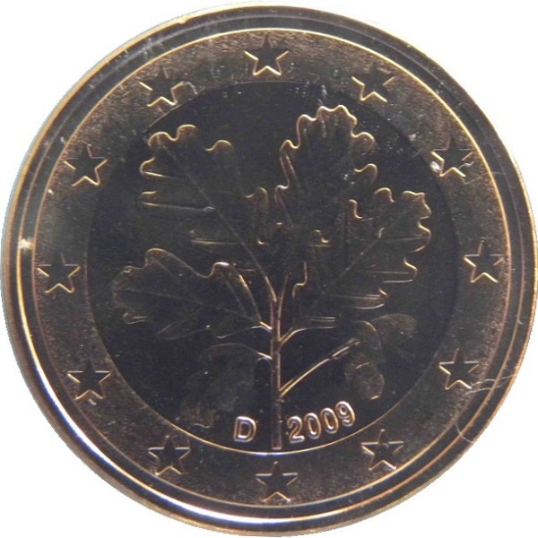 Германия 5 Евро цент (2009) "D" KM#
