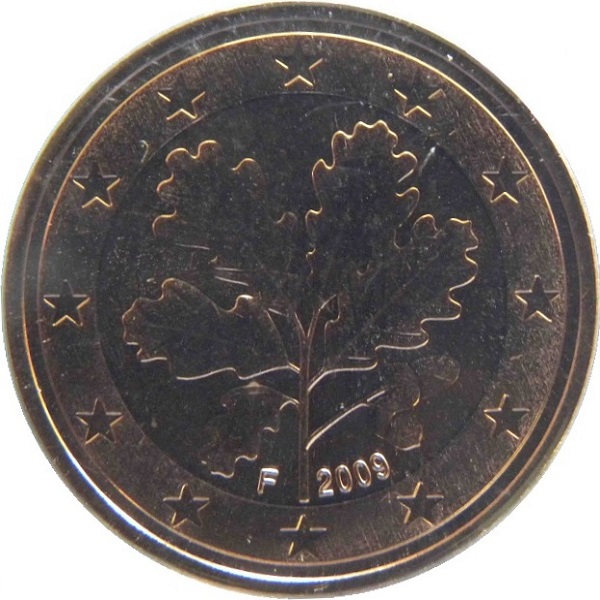 Германия 5 Евро цент (2009) "F" KM#