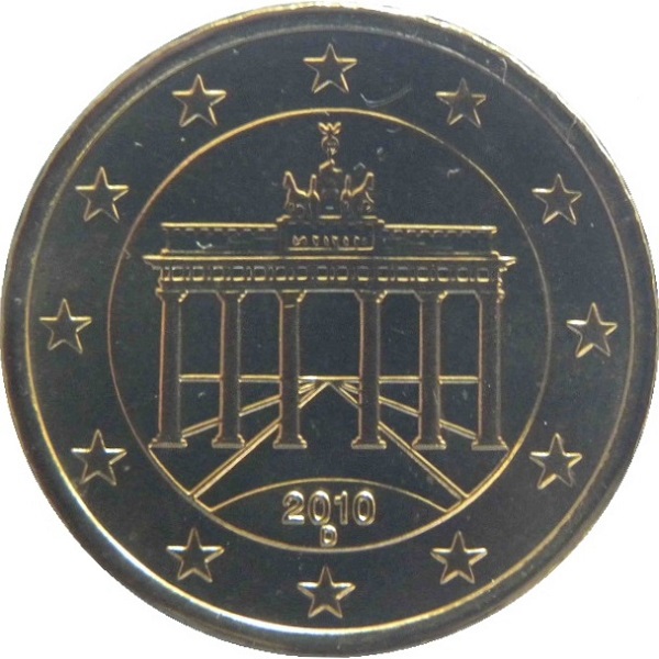 Germany 10 Euro cent (2010) "D" KM#