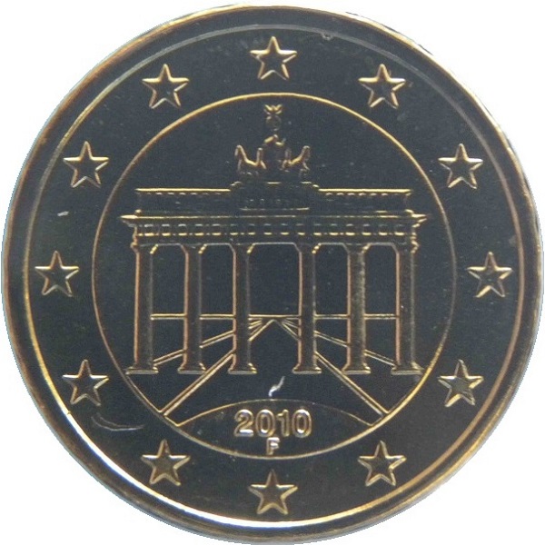 Германия 10 Евро цент (2010) "F" KM#