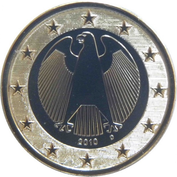 Germany 1 Euro (2010) "D" KM#