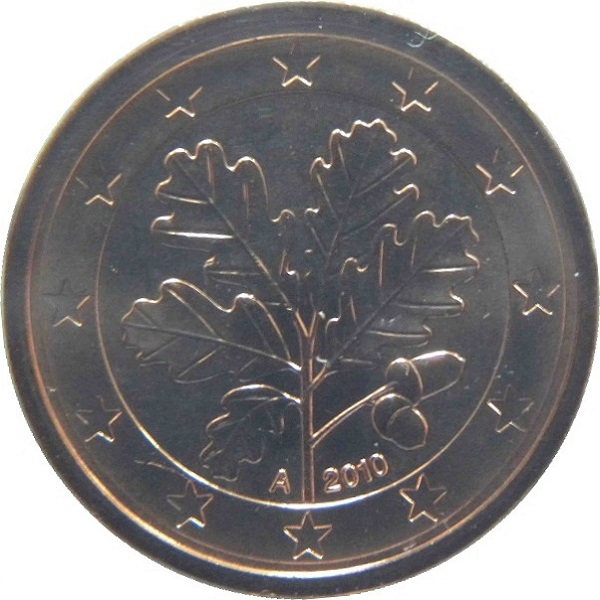 Германия 1 Евро цент (2010) "A" KM#