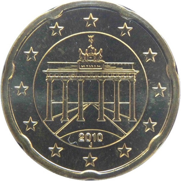 Germany 20 Euro cent (2010) "J" KM#