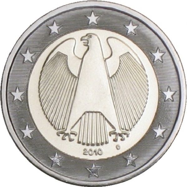 Germany 2 Euro (2010) "D" KM#