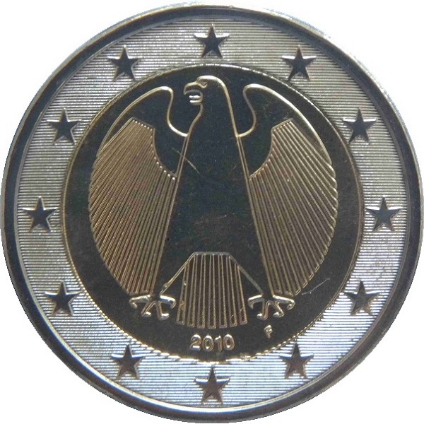 Германия 2 Евро (2010) "F" KM#