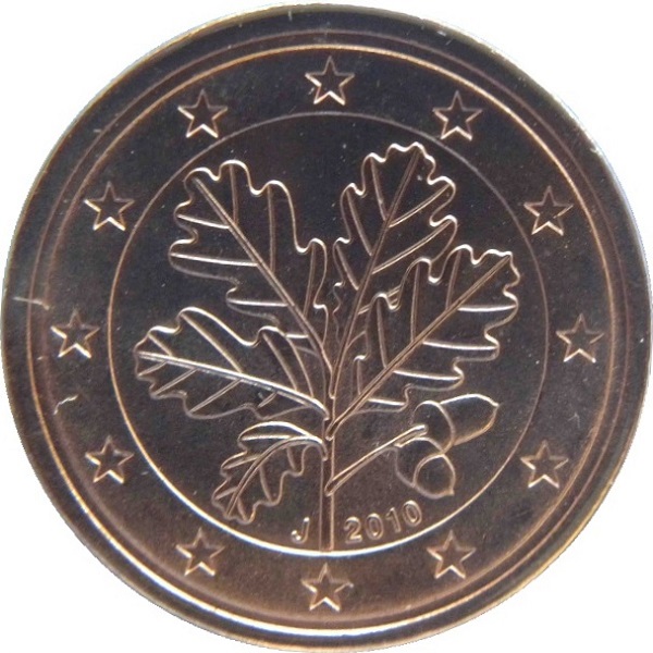 Germany 2 Euro cent (2010) "J" KM#