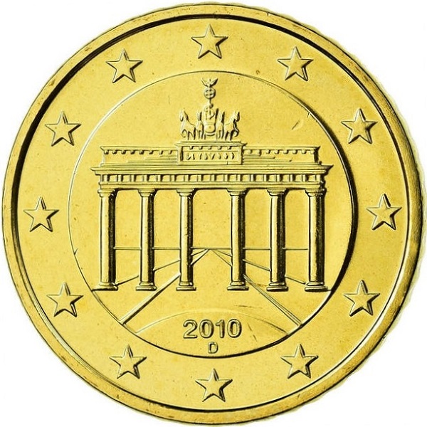 Germany 50 Euro cent (2010) "D" KM#