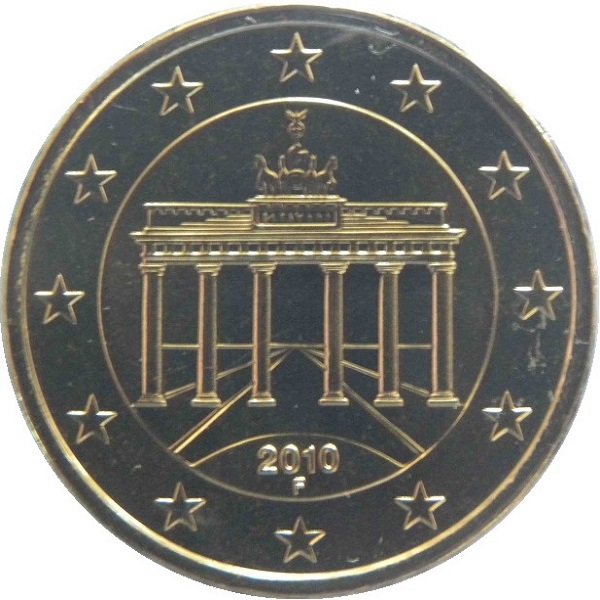 Германия 50 Евро цент (2010) "F" KM#