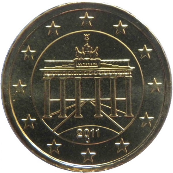 Германия 10 Евро цент (2011) "J" KM#