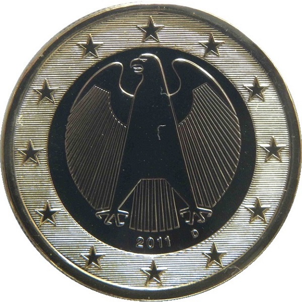 Германия 1 Евро (2011) "D" KM#