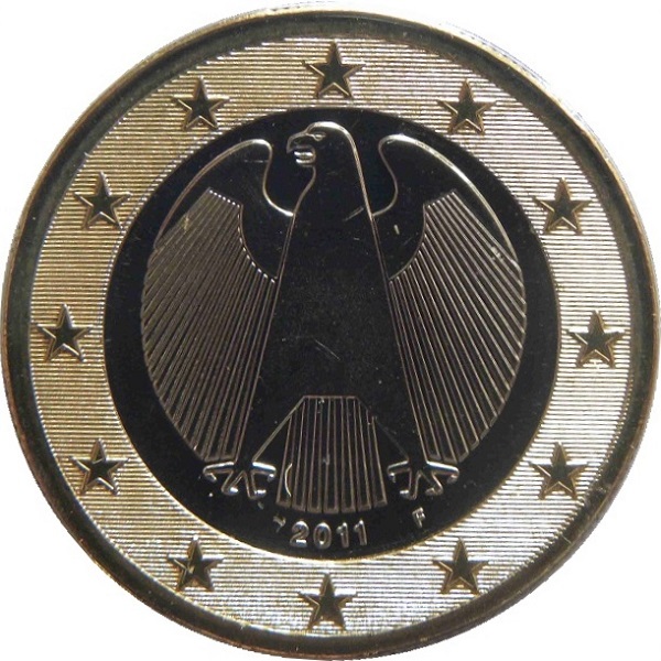Германия 1 Евро (2011) "F" KM#
