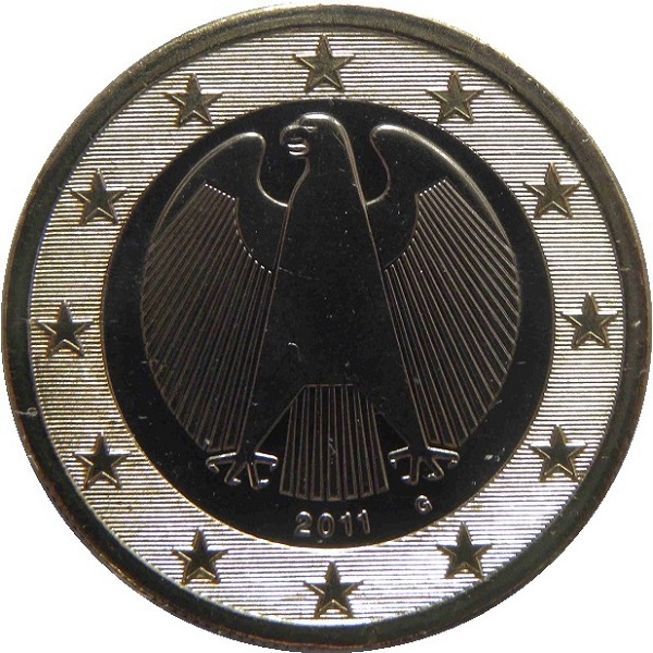 Германия 1 Евро (2011) "G" KM#