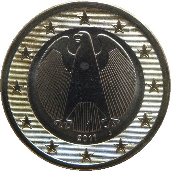 Германия 1 Евро (2011) "J" KM#