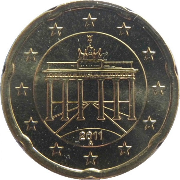 Германия 20 Евро цент (2011) "A" KM#