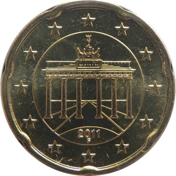 Германия 20 Евро цент (2011) "F" KM#