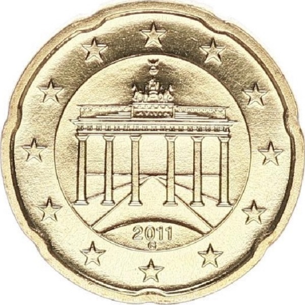 Германия 20 Евро цент (2011) "G" KM#