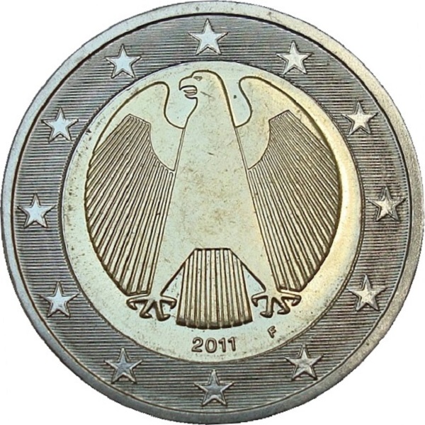 Германия 2 Евро (2011) "F" KM#