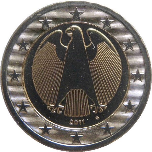 Германия 2 Евро (2011) "G" KM#
