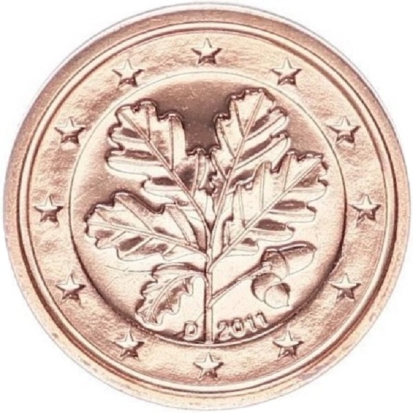 Германия 2 Евро цент (2011) "D" KM#