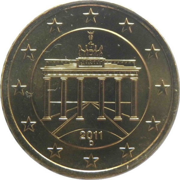 Германия 50 Евро цент (2011) "D" KM#