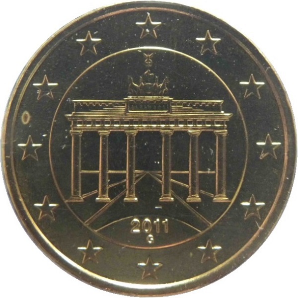 Германия 50 Евро цент (2011) "G" KM#