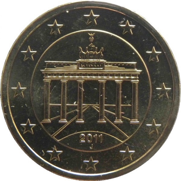 Германия 50 Евро цент (2011) "J" KM#