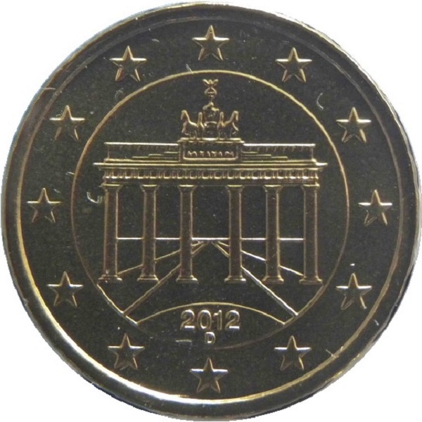 Германия 10 Евро цент (2012) "D" KM#