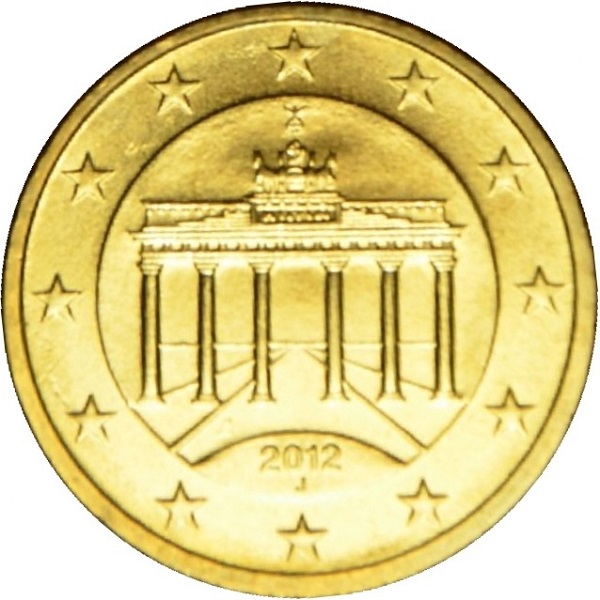 Германия 10 Евро цент (2012) "J" KM#