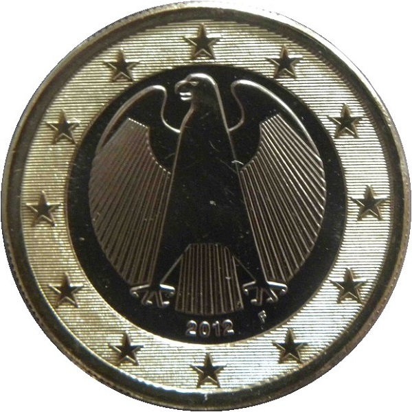 Германия 1 Евро (2012) "F" KM#
