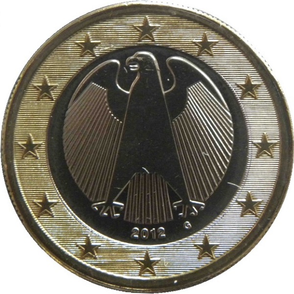 Германия 1 Евро (2012) "G" KM#