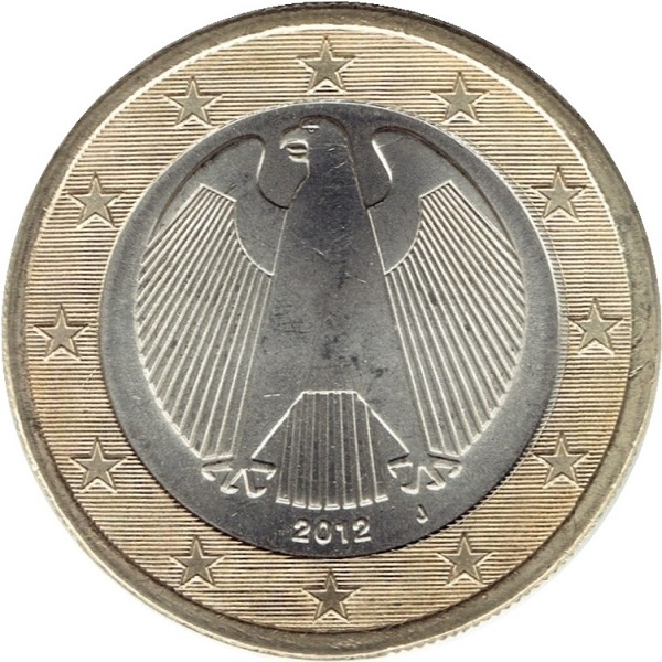 Германия 1 Евро (2012) "J" KM#