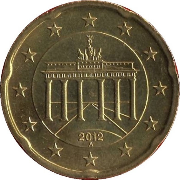 Германия 20 Евро цент (2012) "A" KM#