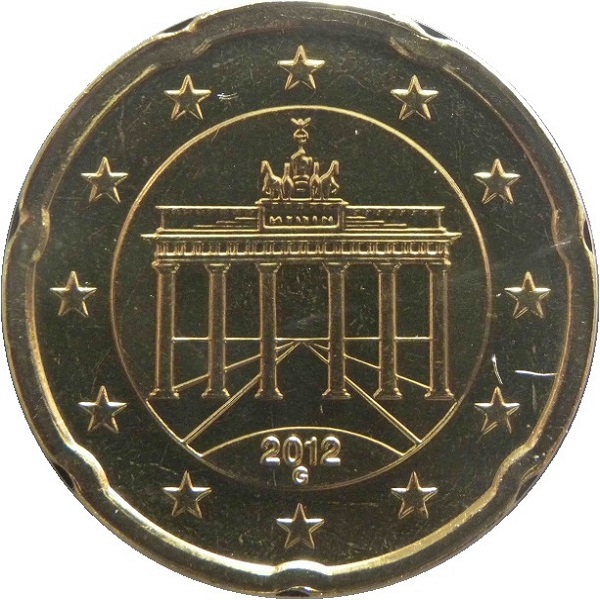 Germany 20 Euro cent (2012) "G" KM#